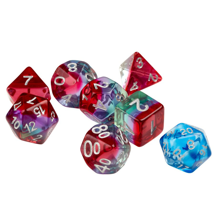 Sirius Watermelon Poly 7 Dice Set | Dragon's Lair Comics and Fantasy Houston TX