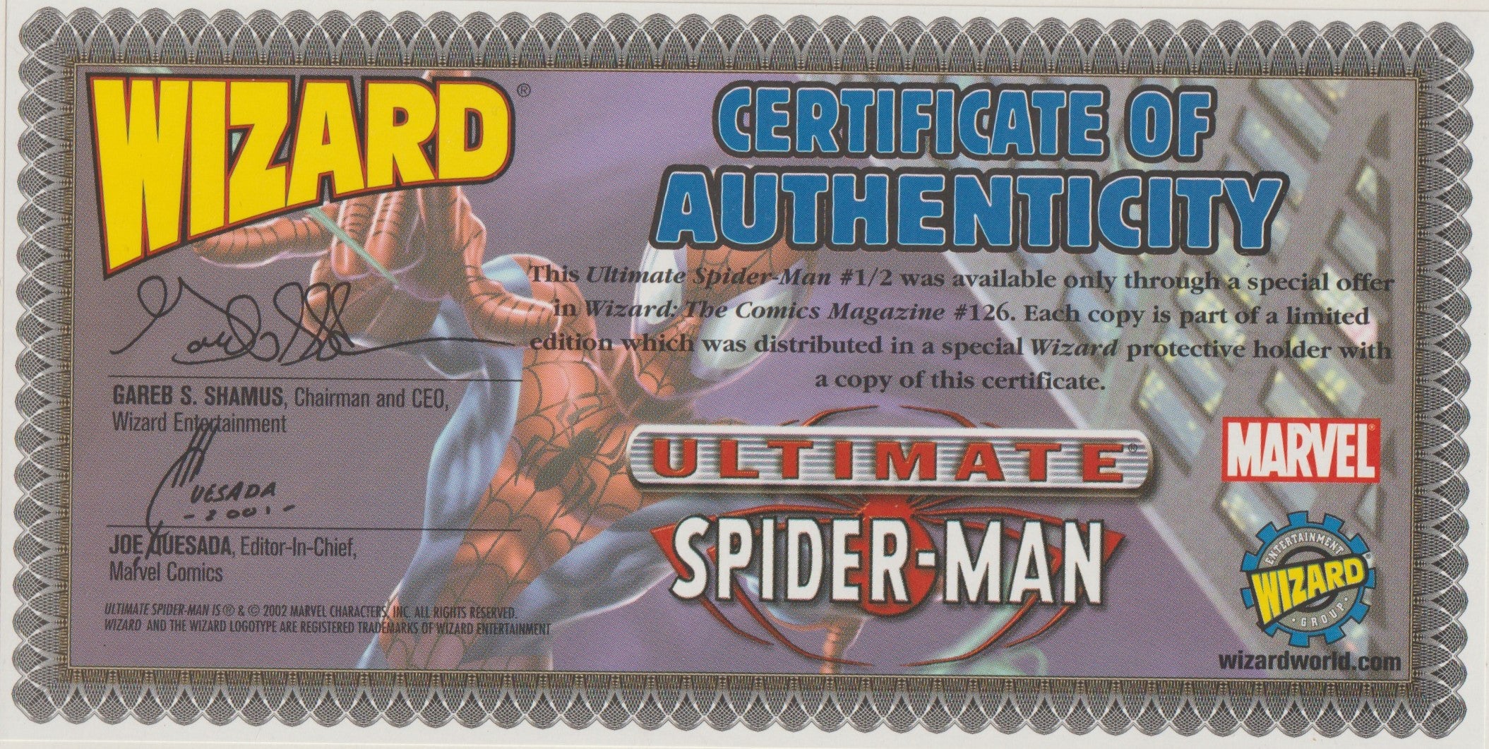 Ultimate Spider-man (2000) Wizard 1/2 | Dragon's Lair Comics and Fantasy Houston TX