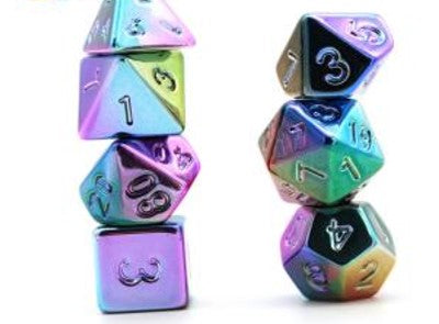 Game Habit Shiny Swirly Happy Poly 7 Dice Set | Dragon's Lair Comics and Fantasy Houston TX