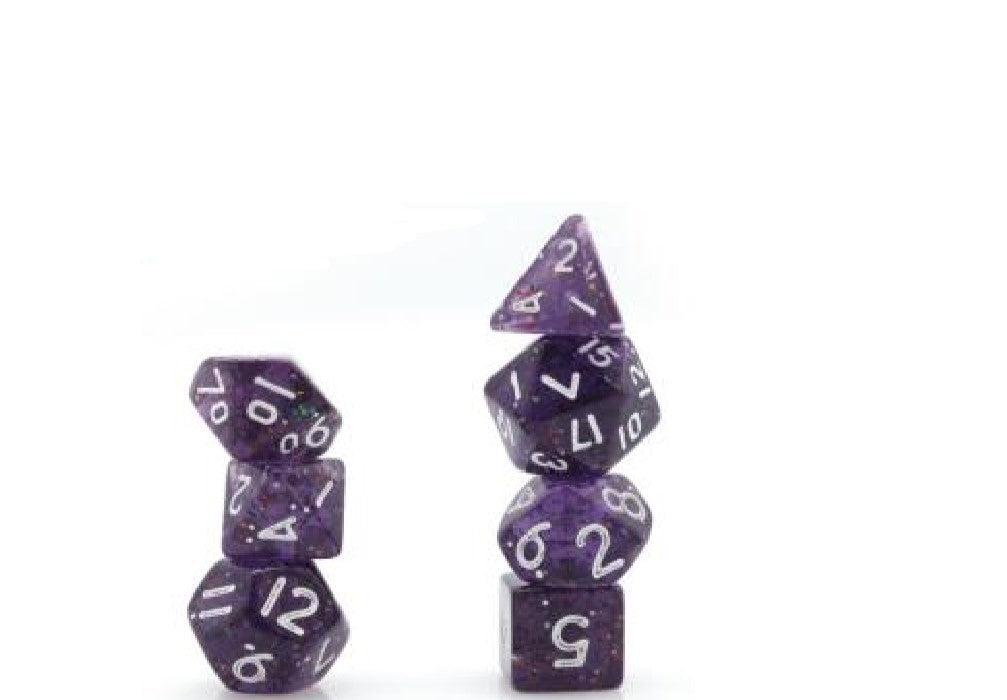 Game Habit Plum Crazy Mini Poly 7 Dice Set | Dragon's Lair Comics and Fantasy Houston TX