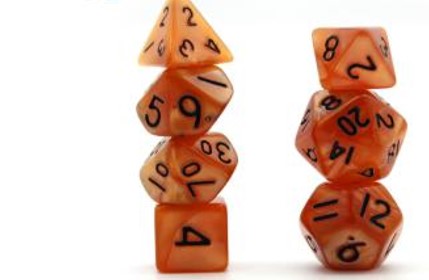 Game Habit Butterscotch Bits Mini Poly 7 Dice Set | Dragon's Lair Comics and Fantasy Houston TX