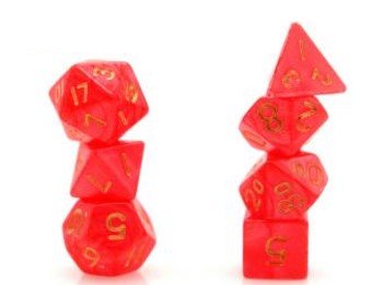 Game Habit Cherry Bombs Mini Poly 7 Dice Set | Dragon's Lair Comics and Fantasy Houston TX