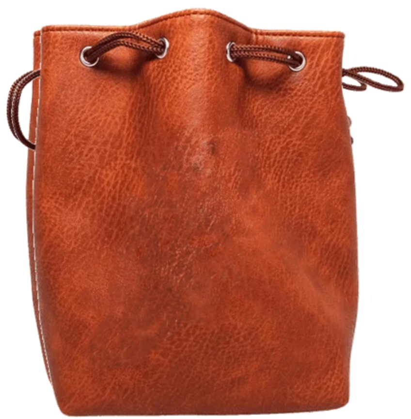 Easy Roller Brown Leather Lite Self-Standing Large Dice Bag - No Print Design | Dragon's Lair Comics and Fantasy Houston TX