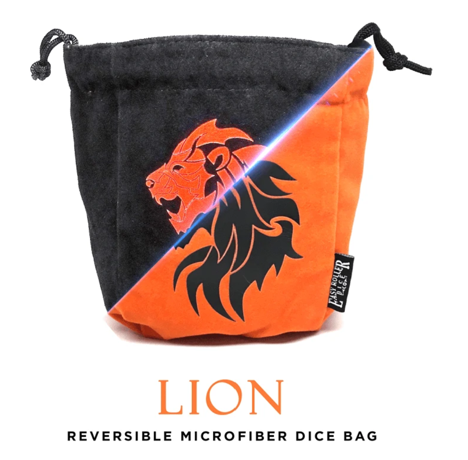 Easy Roller Lion Reversible Microfiber Self-Standing Large Dice Bag | Dragon's Lair Comics and Fantasy Houston TX