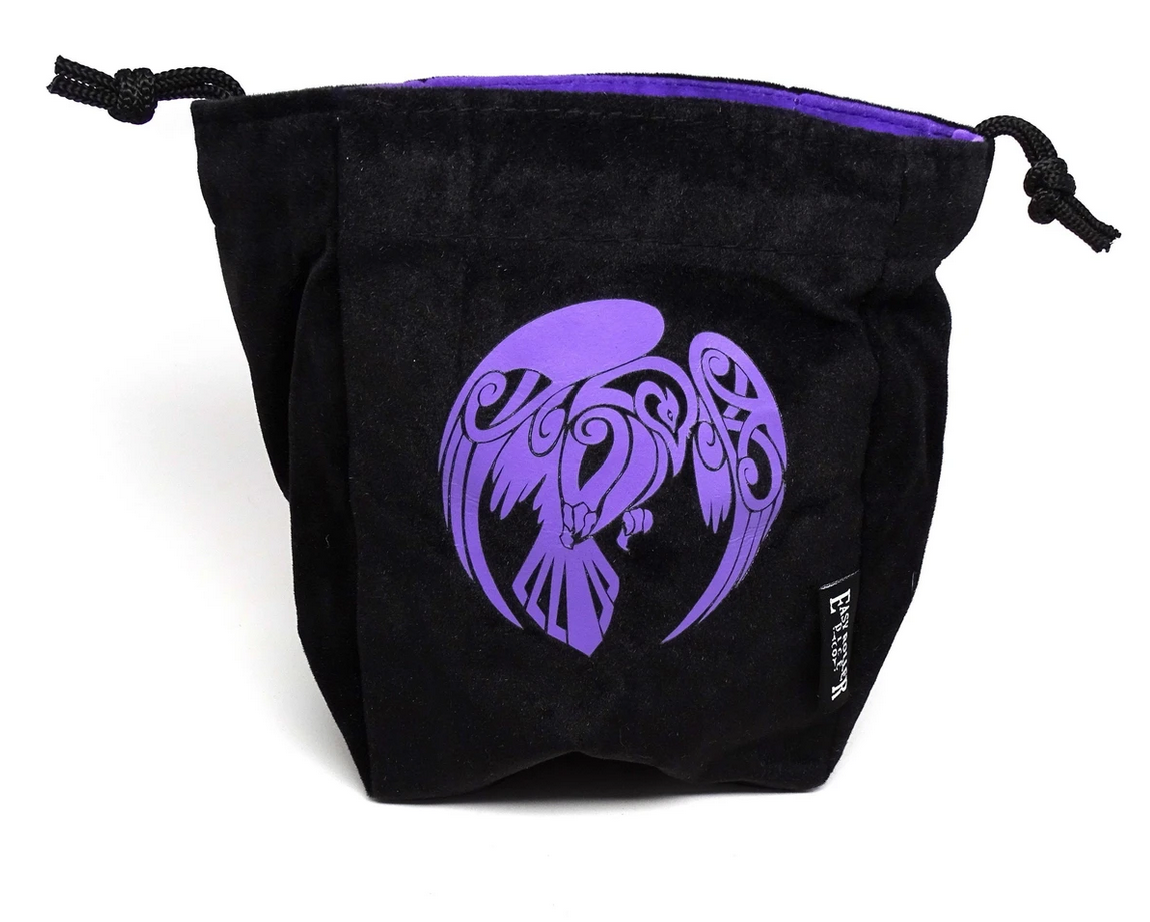 Easy Roller Raven Reversible Microfiber Self-Standing Large Dice Bag | Dragon's Lair Comics and Fantasy Houston TX