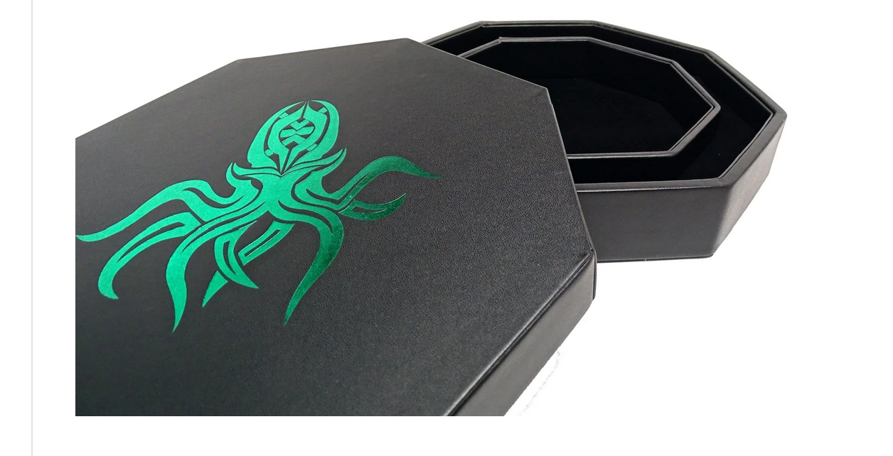 Easy Roller Green Cthulhu Dice Tray With Dice Staging Area and Lid | Dragon's Lair Comics and Fantasy Houston TX