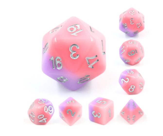 Foam Brain Slumber Rose RPG Dice Set | Dragon's Lair Comics and Fantasy Houston TX