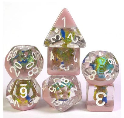 Foam Brain Peacock Poly 7 RPG Dice Set | Dragon's Lair Comics and Fantasy Houston TX