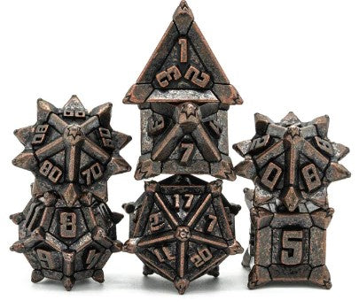 Foam Brain Ancient Copper Flail RPG Metal Dice Set | Dragon's Lair Comics and Fantasy Houston TX