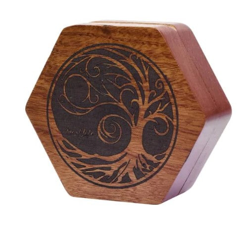 Foam Barain Wooden Dice Vault: Tree of Life Hexagonal | Dragon's Lair Comics and Fantasy Houston TX