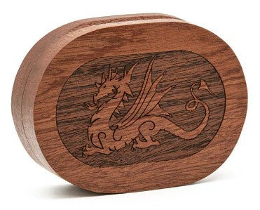 Foam Brain Wooden Dice Vault: Sapele Dragon Hexagonal | Dragon's Lair Comics and Fantasy Houston TX