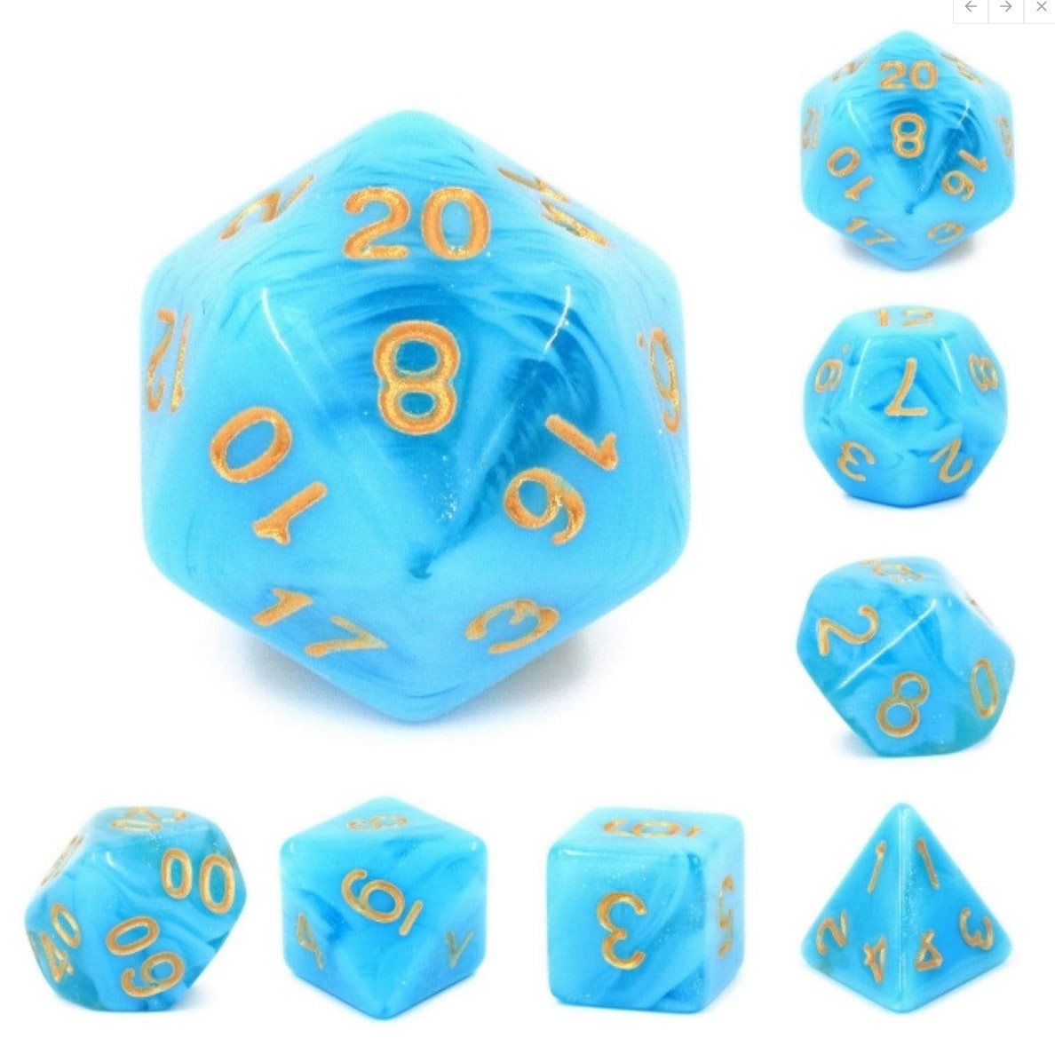 Foam Brain Atlantis Poly 7 Dice Set | Dragon's Lair Comics and Fantasy Houston TX