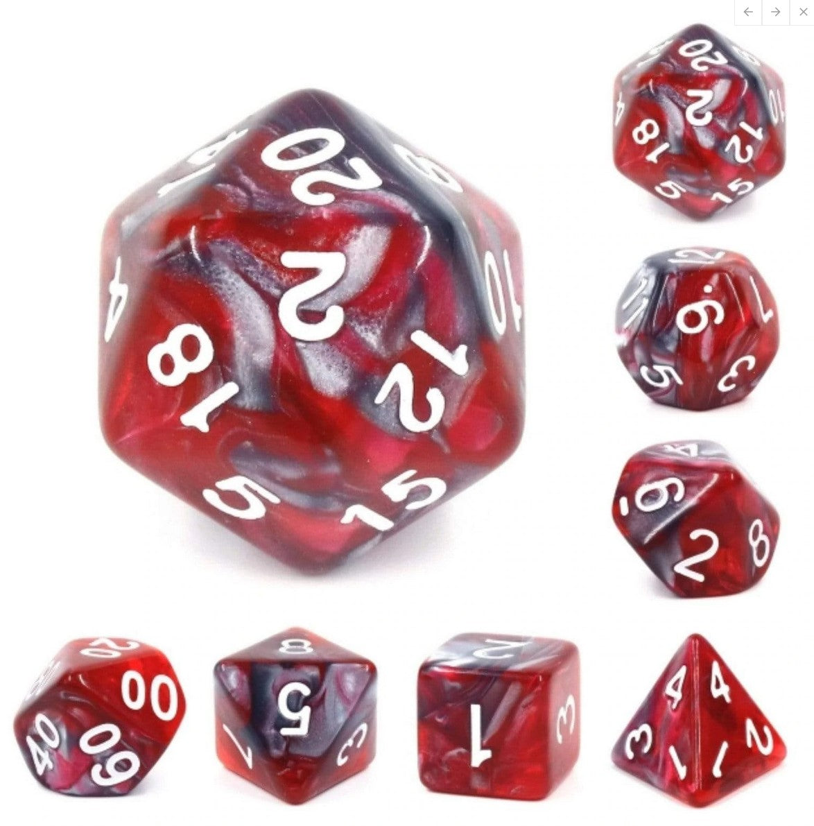 Foam Brain Dragon's Blood Poly 7 Dice Set | Dragon's Lair Comics and Fantasy Houston TX