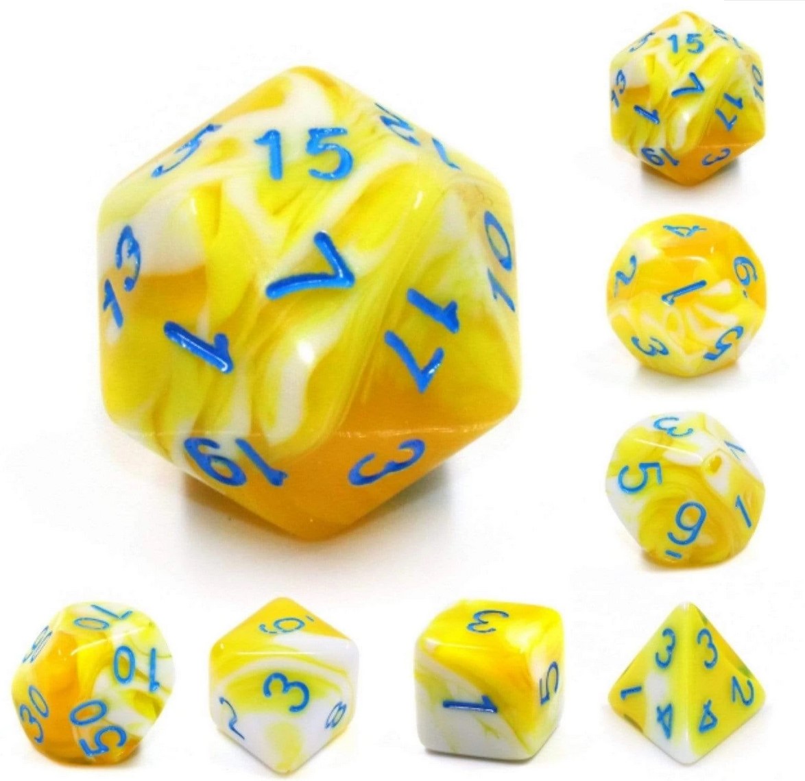 Foam Brain Lemon Cream Poly 7 Dice Set | Dragon's Lair Comics and Fantasy Houston TX