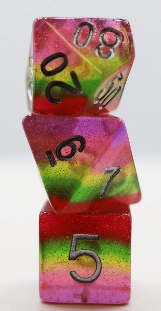 Foam Brain Pastel Lollipop Poly 7 Dice Set | Dragon's Lair Comics and Fantasy Houston TX