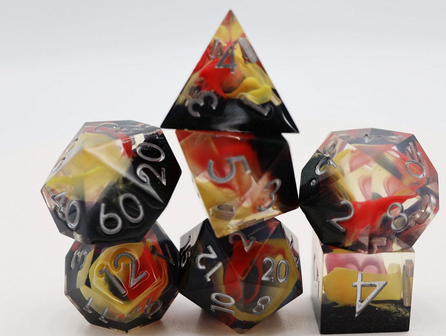 Foam Brain Coral Snake Sharp Edge Resin Poly 7 Dice Set | Dragon's Lair Comics and Fantasy Houston TX