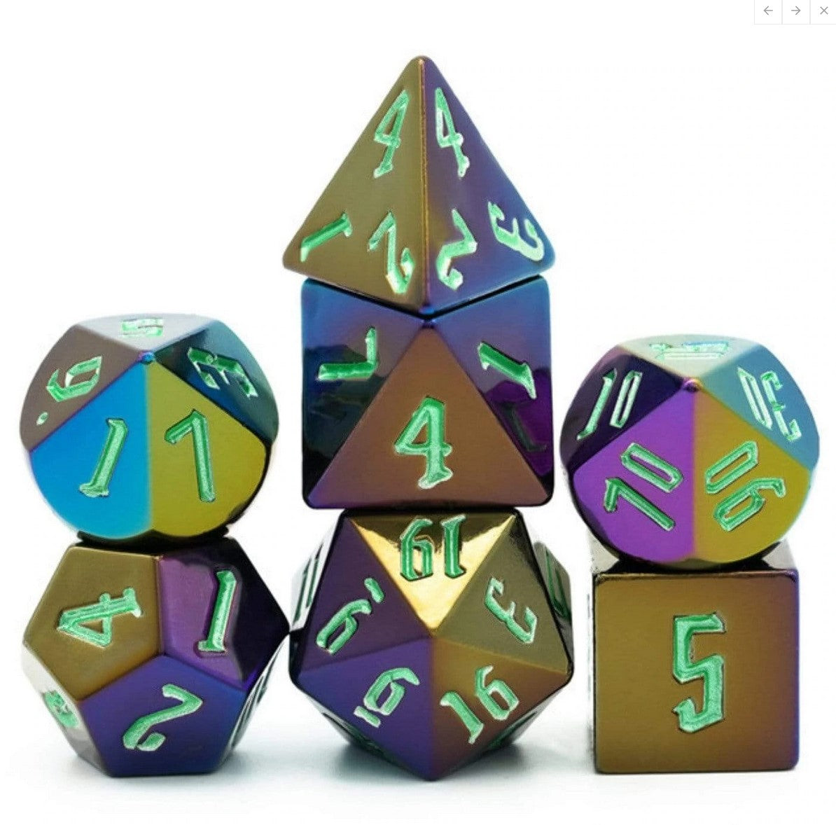 Foam Brain Jumbo Metallic Poly 7 Dice Set | Dragon's Lair Comics and Fantasy Houston TX