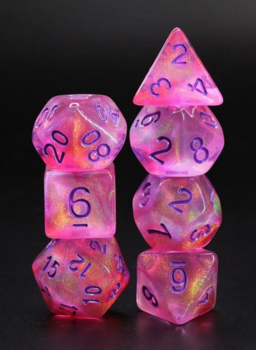 Foam Brain Cheshire Poly 7 Dice Set | Dragon's Lair Comics and Fantasy Houston TX