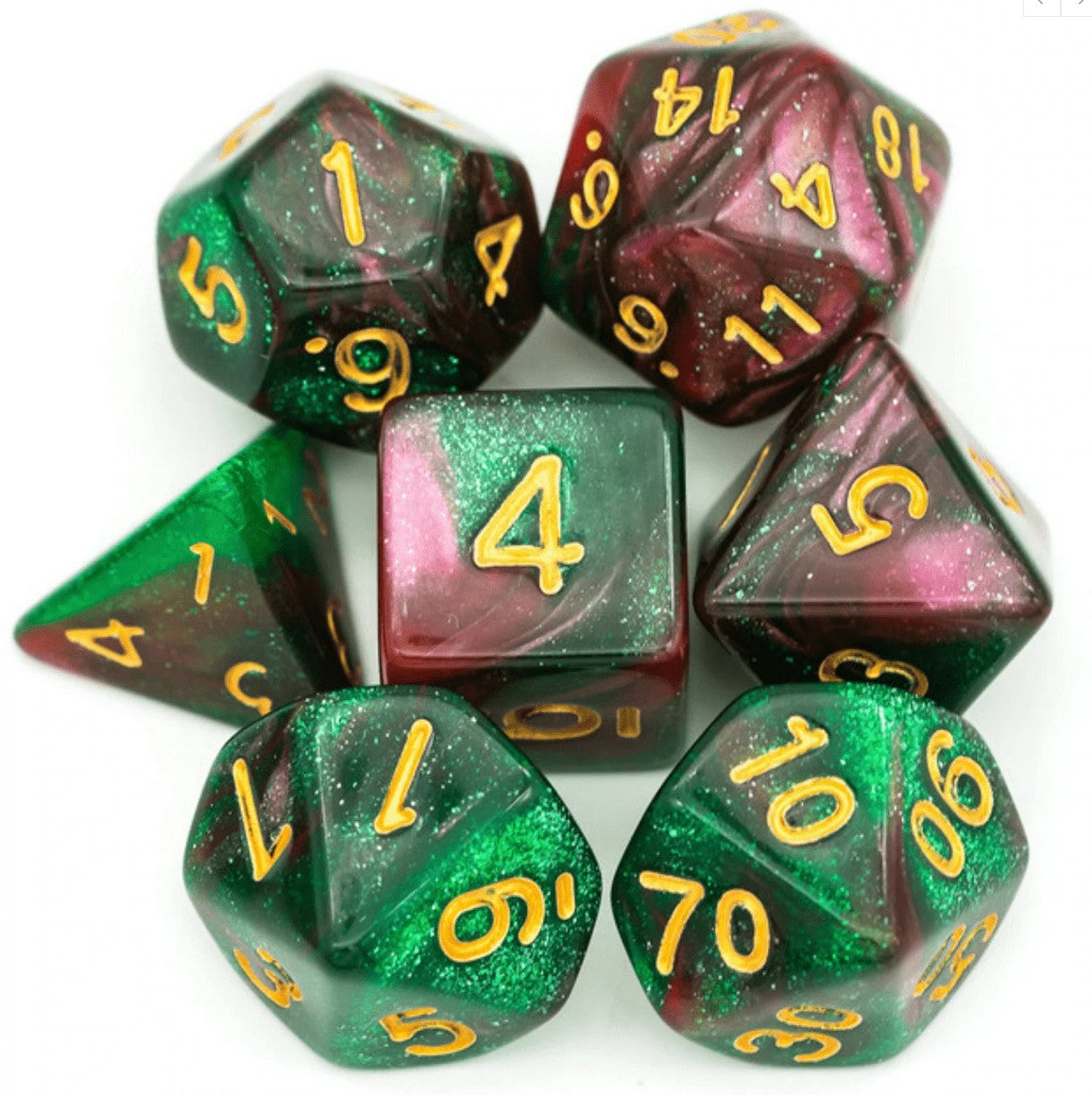 Foam Brain Rose Garden 7 Dice Set | Dragon's Lair Comics and Fantasy Houston TX