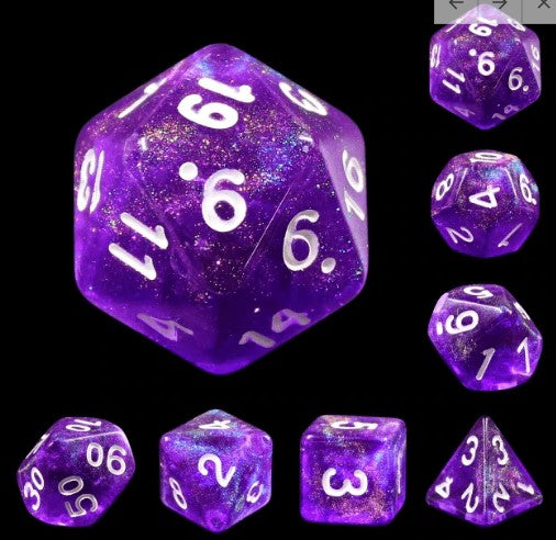 Foam Brain Electric Vibes 7 Dice Set | Dragon's Lair Comics and Fantasy Houston TX