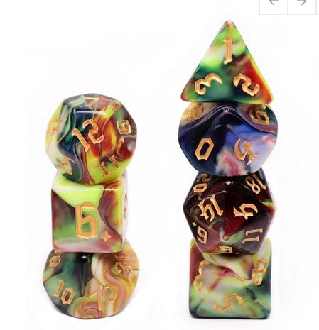 Foam Brain Secret Garden Poly 7 Dice Set | Dragon's Lair Comics and Fantasy Houston TX