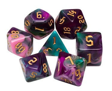 Foam Brain Night Elves Poly 7 Dice Set | Dragon's Lair Comics and Fantasy Houston TX