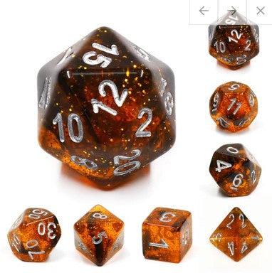 Foam Brain Campfire Poly 7 Dice Set | Dragon's Lair Comics and Fantasy Houston TX