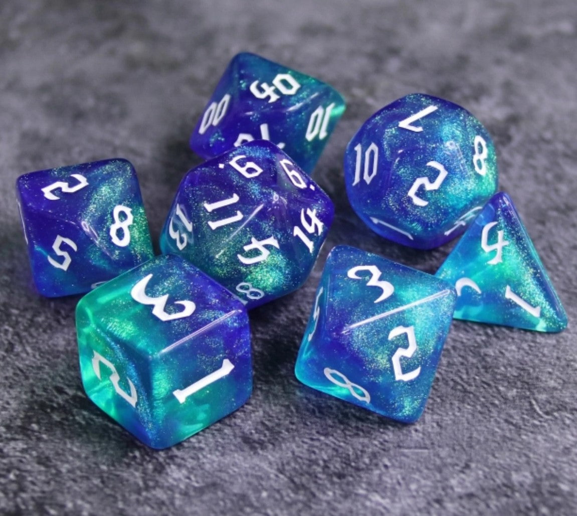 Foam Brain Meteor Storms 7 Dice Set | Dragon's Lair Comics and Fantasy Houston TX