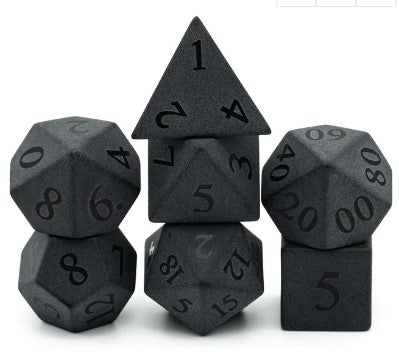 Foam Brain Matte Obsidian Gemstone Poly 7 Dice Set - Blue | Dragon's Lair Comics and Fantasy Houston TX