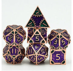 Foam Brain SteamPunk Evil Queen Metal Poly 7 Dice Set | Dragon's Lair Comics and Fantasy Houston TX