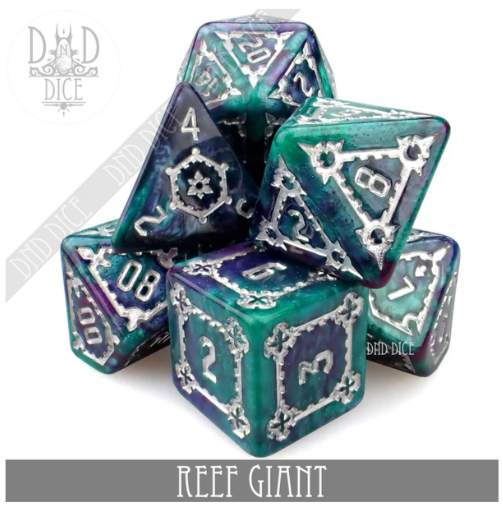 DND Dice Oversided Poly 7 Set: Reef Giant | Dragon's Lair Comics and Fantasy Houston TX