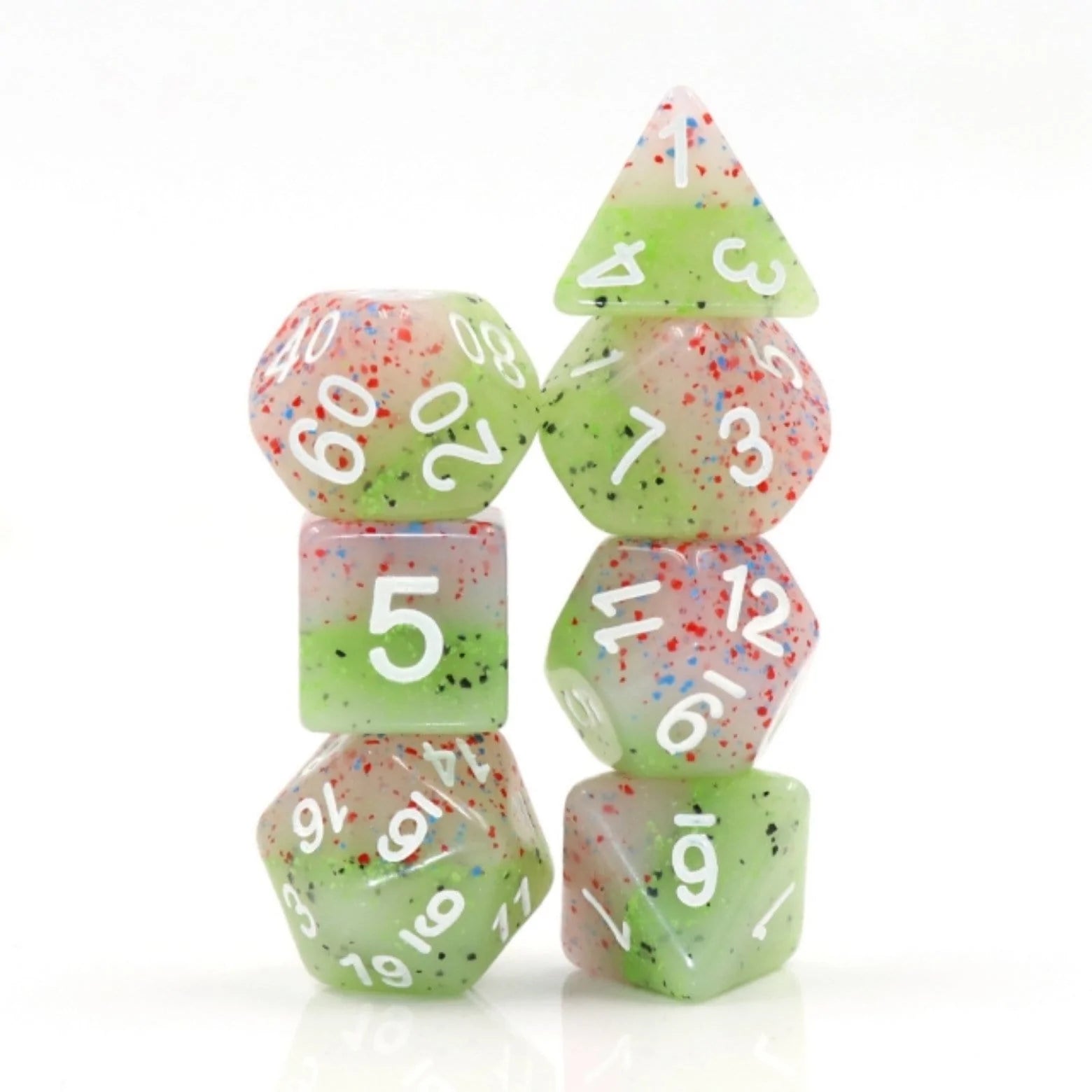 Foam Brain Rose Bud Poly 7 Dice Set | Dragon's Lair Comics and Fantasy Houston TX