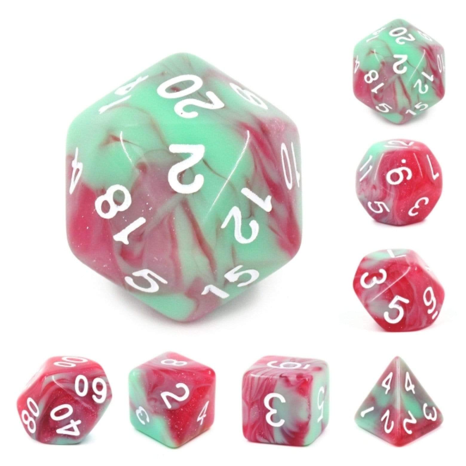 Foam Brain Strawberry Creme RPG Dice Set | Dragon's Lair Comics and Fantasy Houston TX