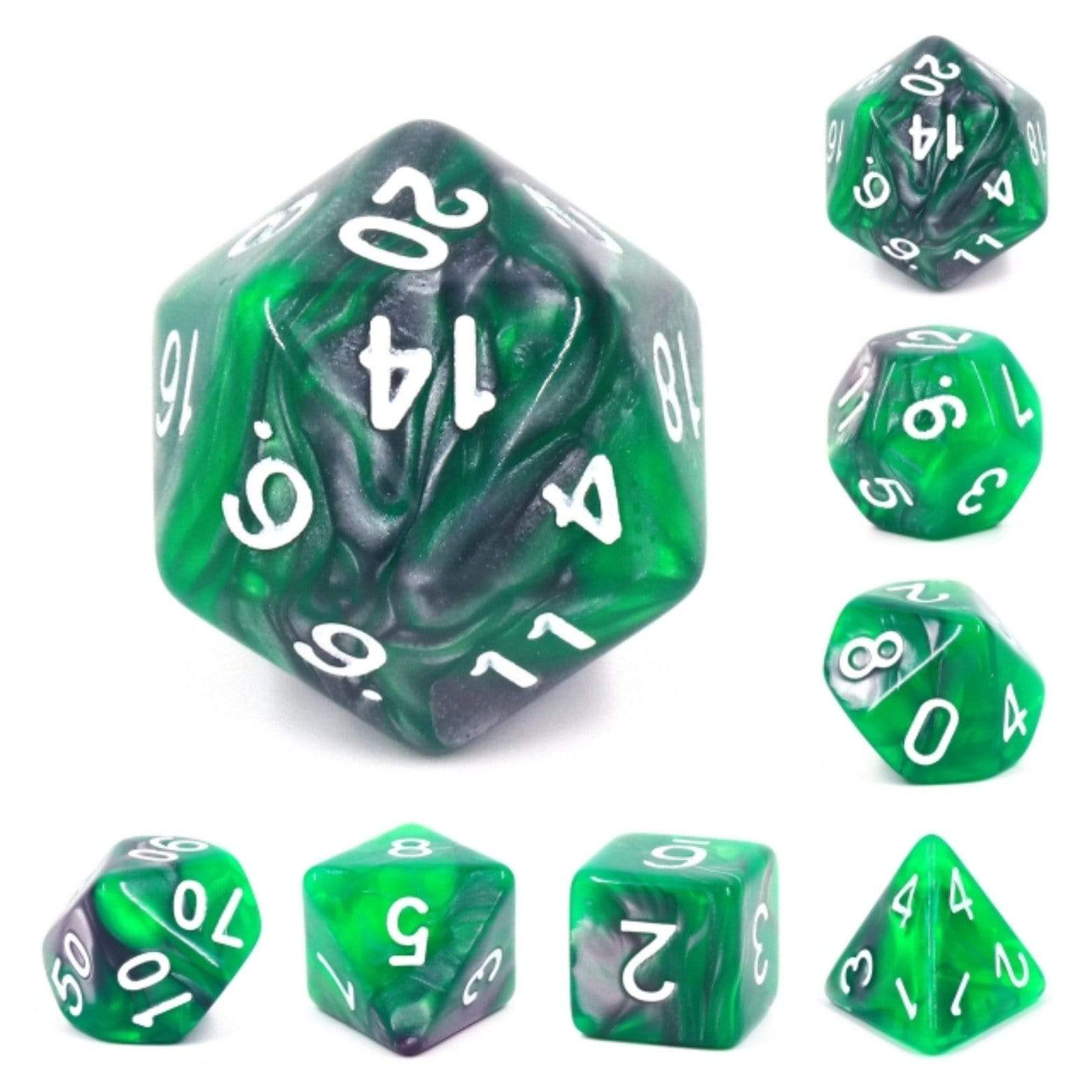 Foam Brain Emerald Ore RPG Dice Set | Dragon's Lair Comics and Fantasy Houston TX