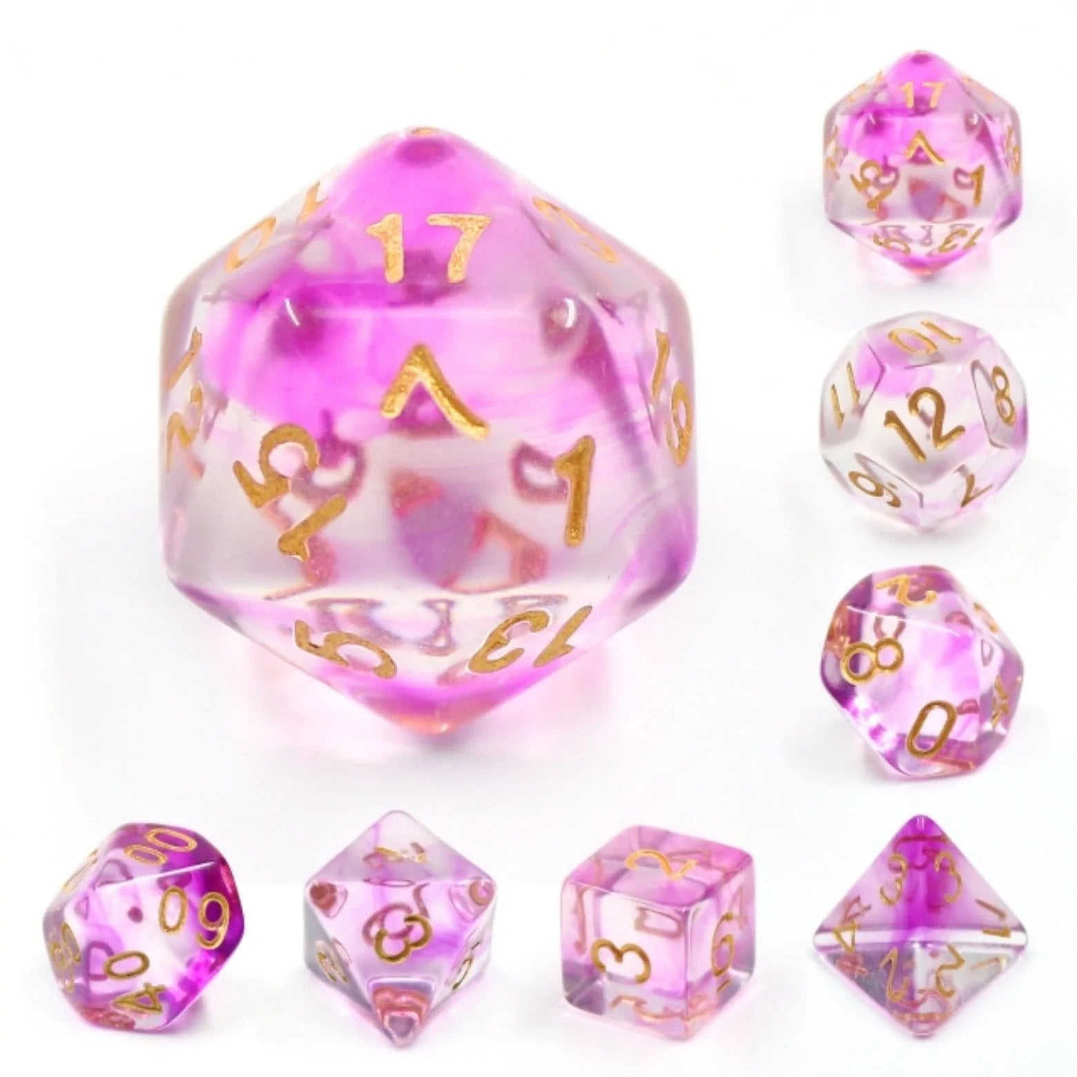 Foam Brain Poly 7 Dice Set: Purple Smoke | Dragon's Lair Comics and Fantasy Houston TX