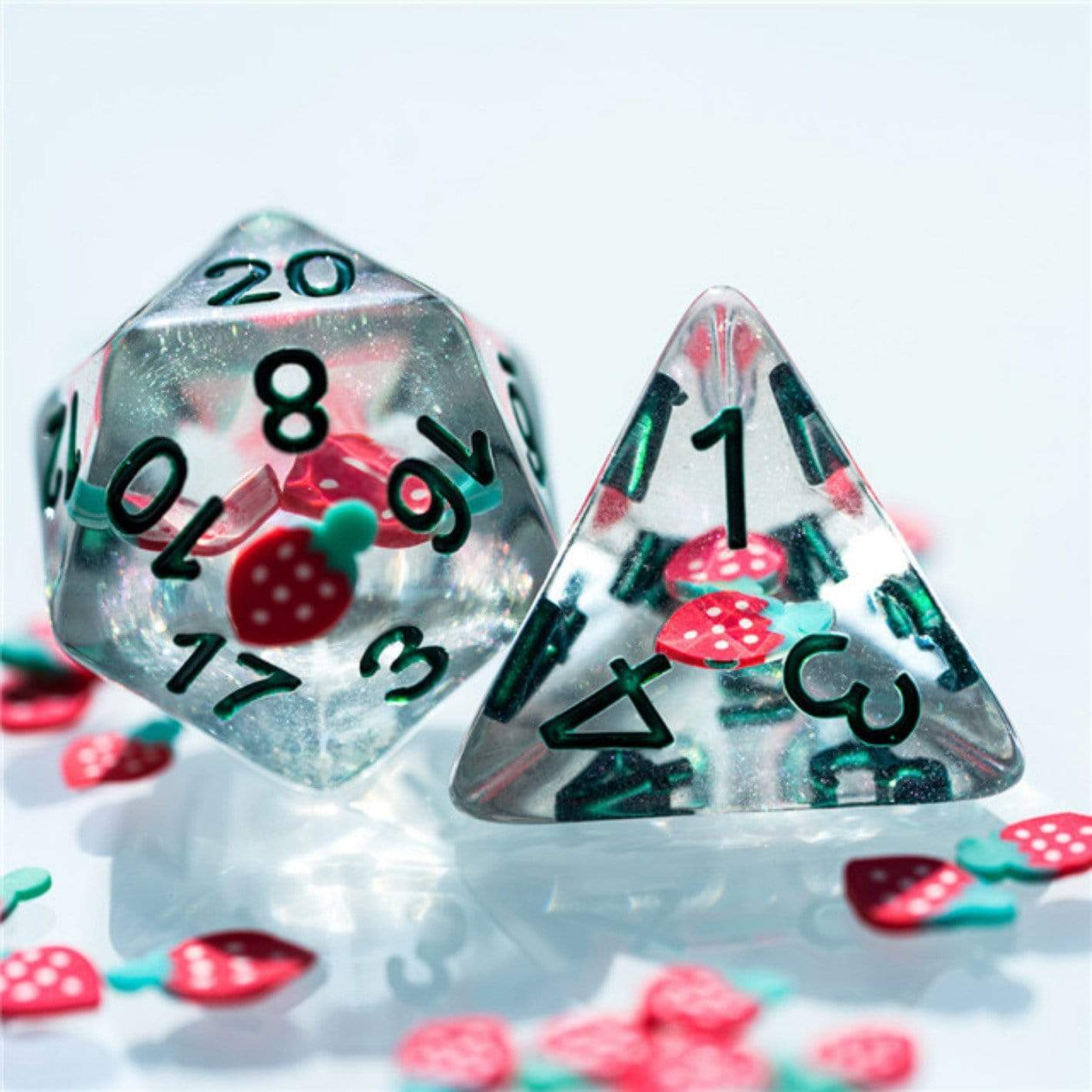 Foam Brain Strawberry RPG Dice Set | Dragon's Lair Comics and Fantasy Houston TX