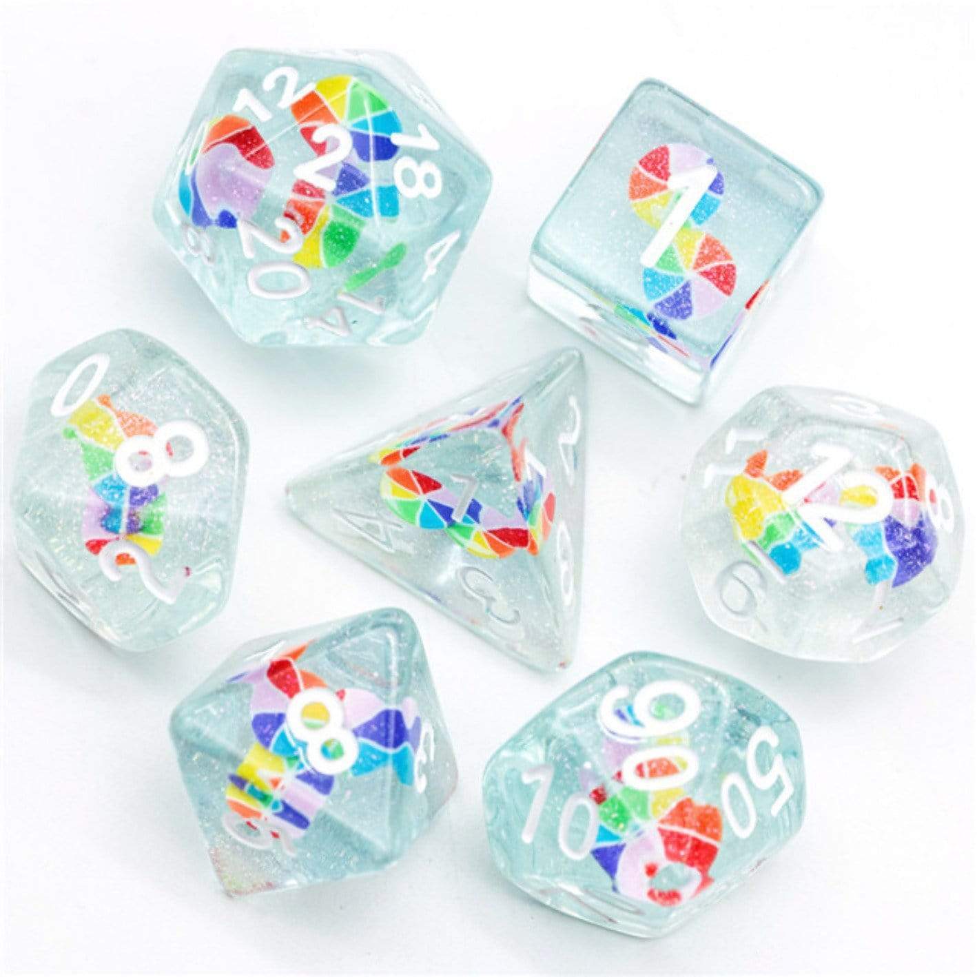 Foam Brain Pinwheel RPG Dice Set | Dragon's Lair Comics and Fantasy Houston TX