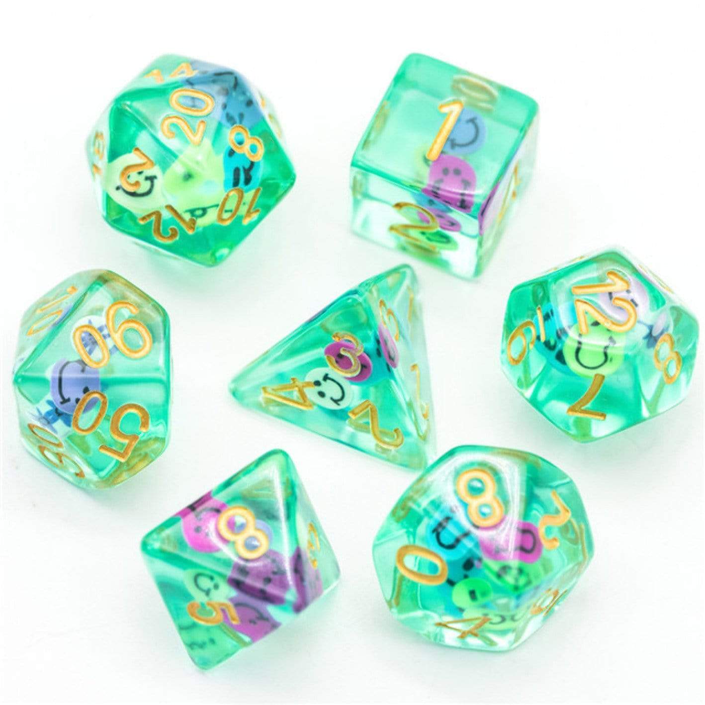 Foam Brain Smiley RPG Dice Set | Dragon's Lair Comics and Fantasy Houston TX