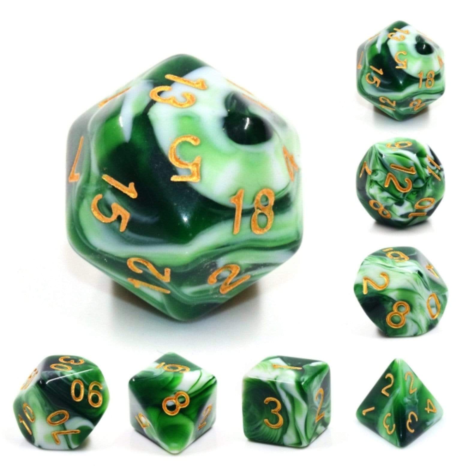 Foam Brain Jadeite Poly 7 Dice Set | Dragon's Lair Comics and Fantasy Houston TX