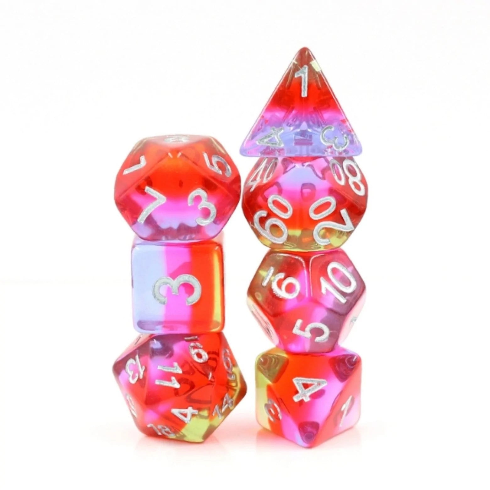 Foam Brain Pomegranate Poly 7 Dice Set | Dragon's Lair Comics and Fantasy Houston TX