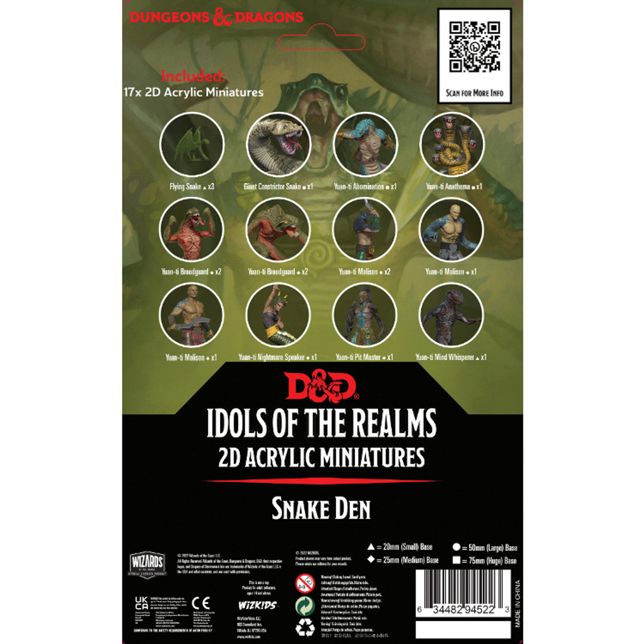 Wizkids Dungeons & Dragons: Idols of the Realms 2D Scales & Tails - Snake Den | Dragon's Lair Comics and Fantasy Houston TX