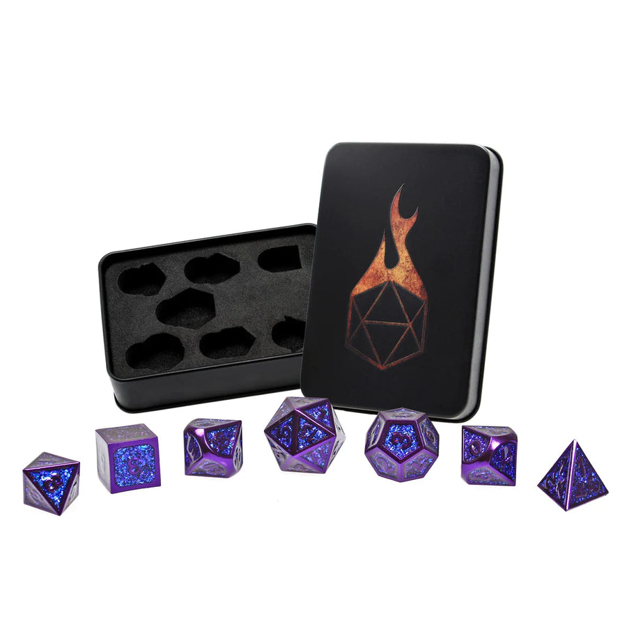 Forged Gaming Sorcerous Essence Poly 7 Metal Dice Set | Dragon's Lair Comics and Fantasy Houston TX