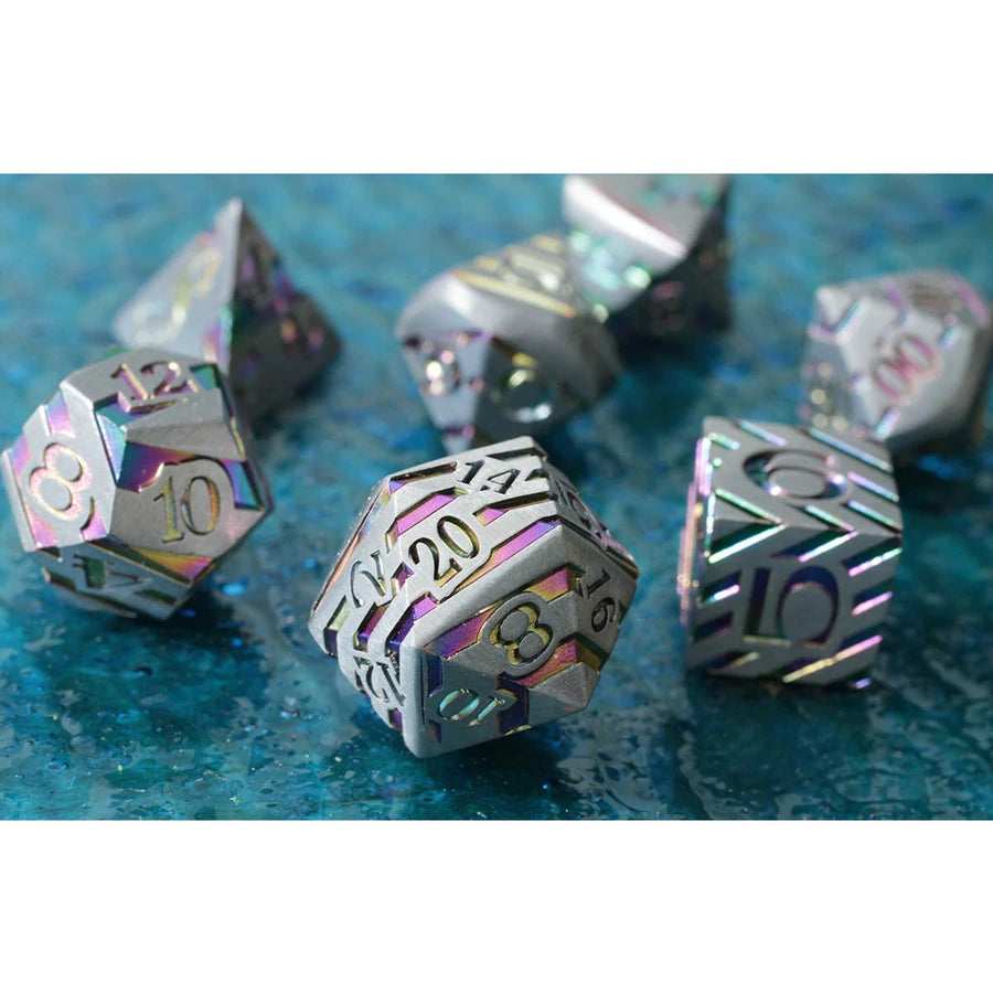 Forged Gaming Star Void Poly 7 Metal Dice Set | Dragon's Lair Comics and Fantasy Houston TX