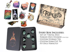 Forged Gaming Sylvan Slash Poly 7 Metal Dice Set | Dragon's Lair Comics and Fantasy Houston TX