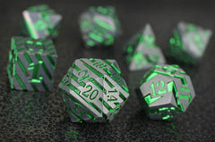 Forged Gaming Sylvan Slash Poly 7 Metal Dice Set | Dragon's Lair Comics and Fantasy Houston TX