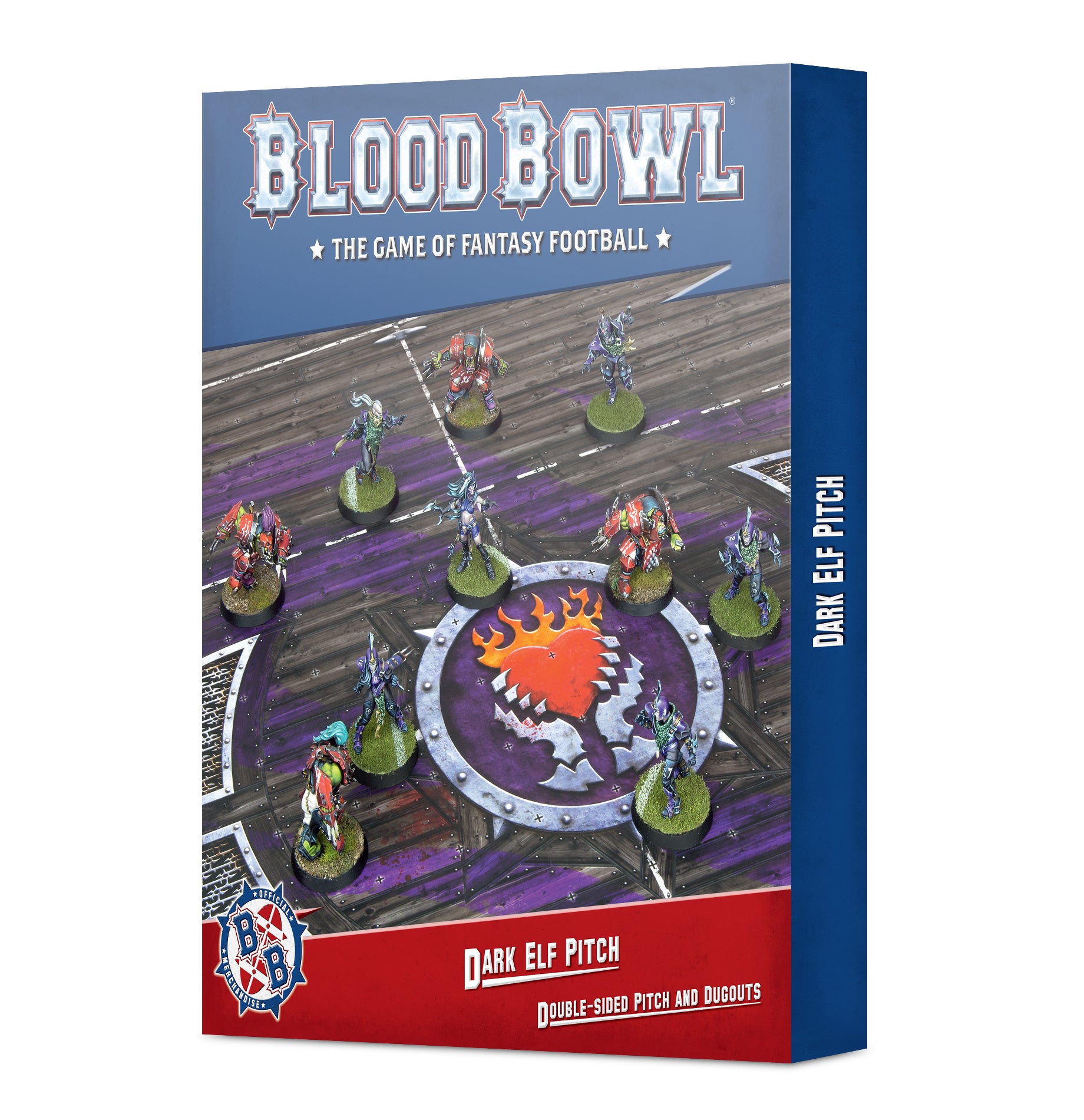 Blood Bowl: Dark Elf Team – Double-sided Pitch and Dugouts Set | Dragon's Lair Comics and Fantasy Houston TX