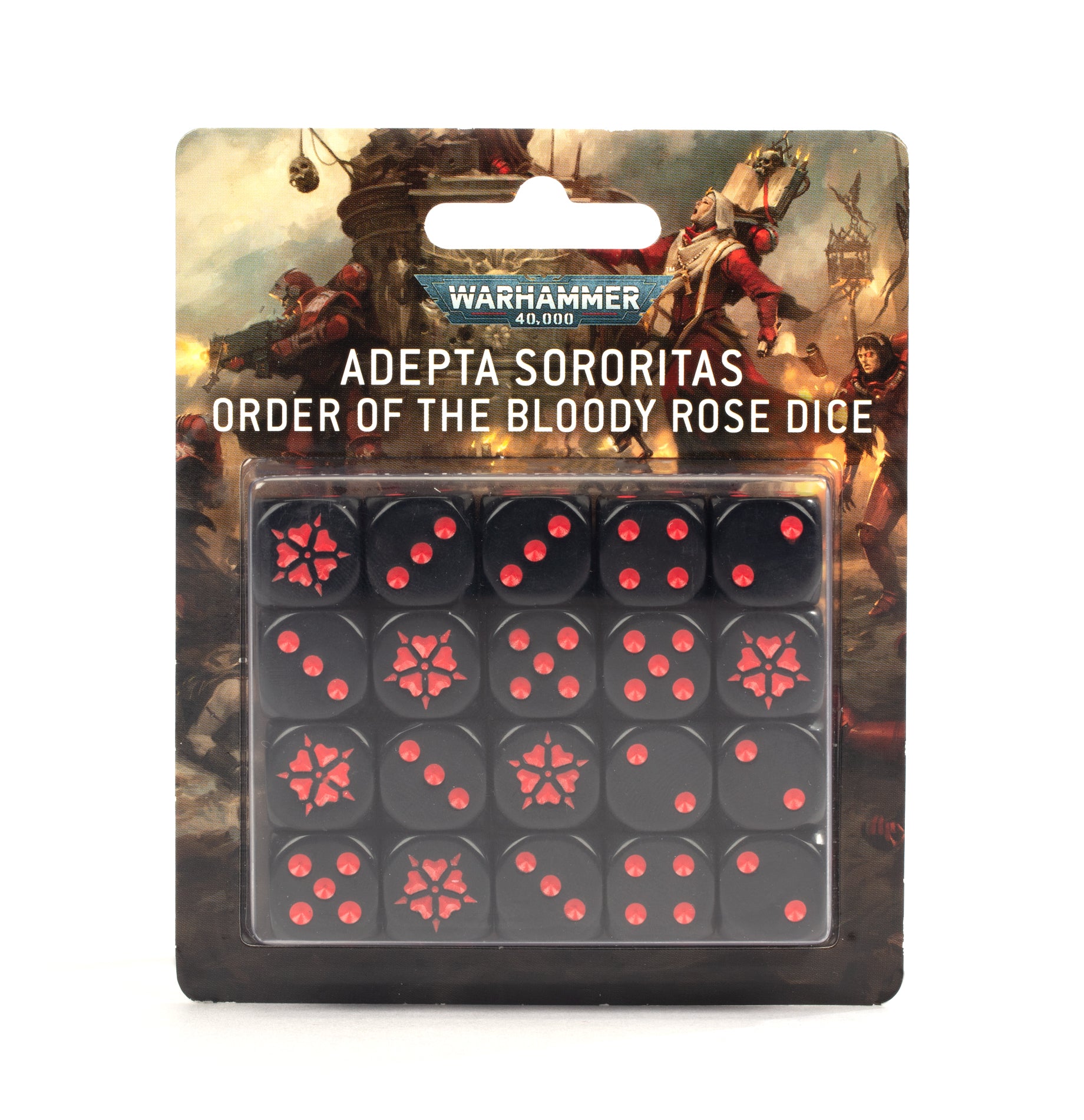 Warhammer 40K: Adepta Sororitas Order of The Bloody Rose Dice Set | Dragon's Lair Comics and Fantasy Houston TX