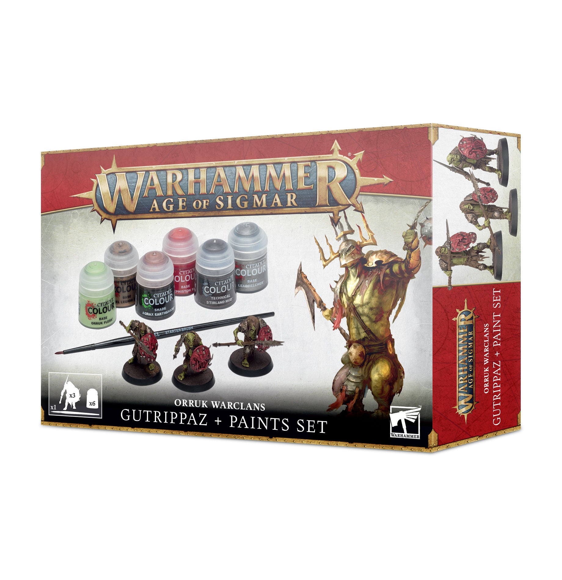 OBSOLETE Warhammer Age of Sigmar: Orruk Warclans Gutrippaz + Paints Set | Dragon's Lair Comics and Fantasy Houston TX