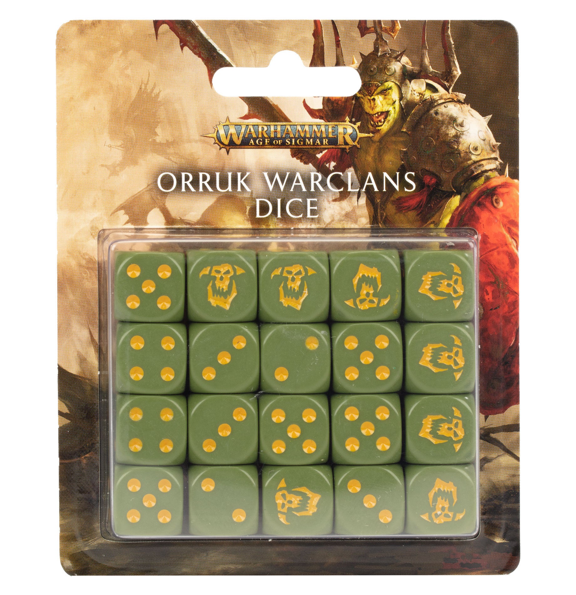 Warhammer Age of Sigmar: Orruk Warclans Dice Set | Dragon's Lair Comics and Fantasy Houston TX