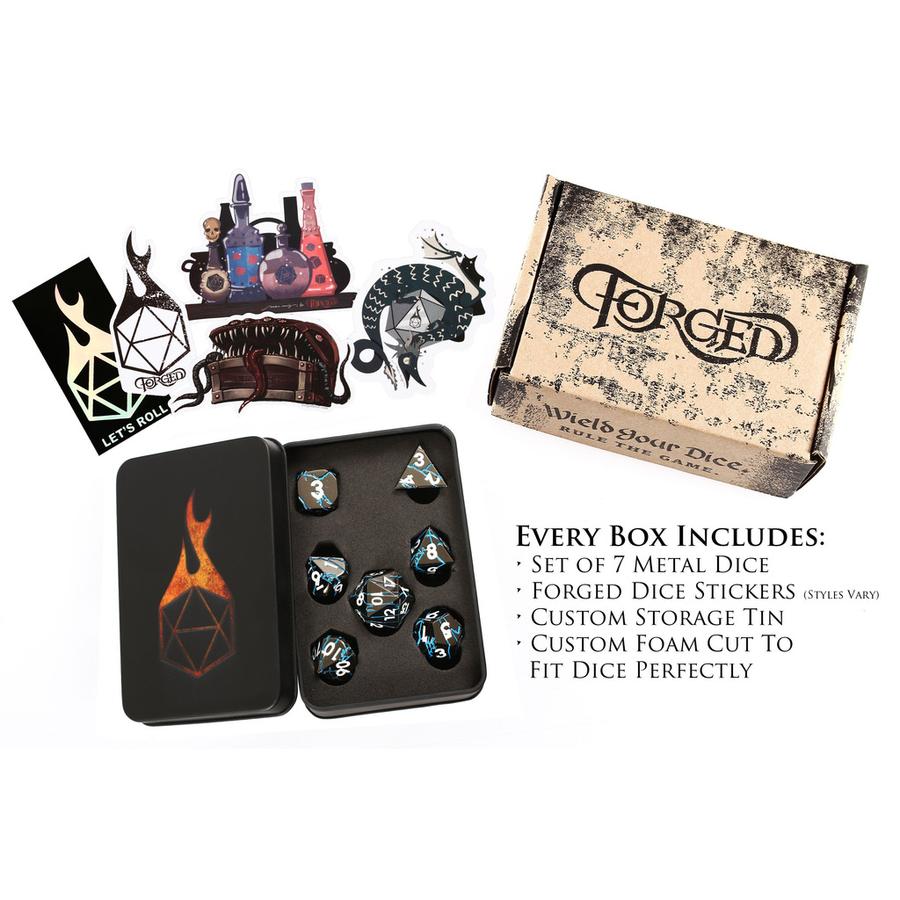 Forged Gaming Tempest Magus Poly 7 Metal Dice Set | Dragon's Lair Comics and Fantasy Houston TX